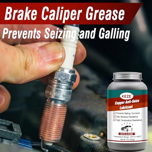 Keze Anti Seize Lubricant Copper Grease High Temp Anti-Seize Grease - color: Copper Antiseize Grease, size: 1 Pack-8 OZ