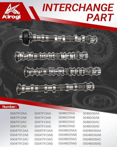 05047912AD 05047913AD 05048029AD 05048030AD Engine Camshafts 4pcs - size: 05047912AD 05047913AD 05048029AD 4pcs Camshaft Kit