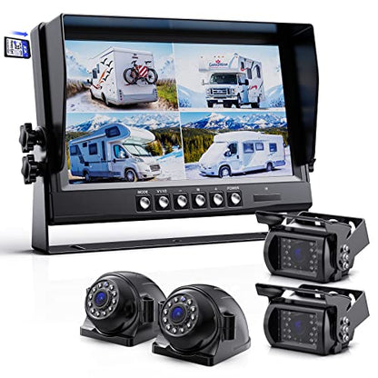 eRapta 1080P Wired Backup Camera System Kit,9" HD DVR Monitor - color: Grey