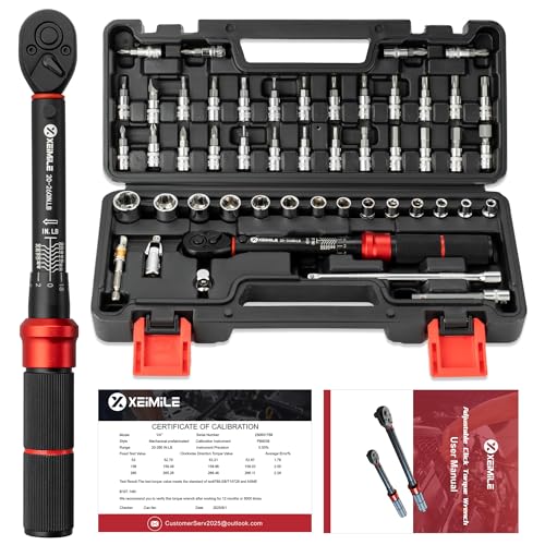 51Pc 1/4"Drive Torque Wrench Set 20-260In.Lb for Bicycle Motorcycle - size: 1/4"DR.20-260In.Lb TW Set