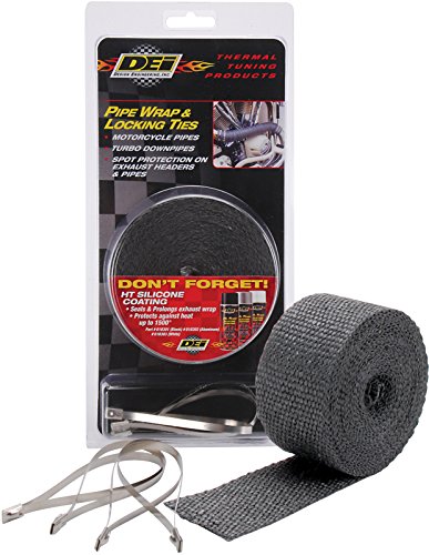 Design Engineering 2" x 25' Pipe Wrap Kit with 4 Locking Ties - color: Black
