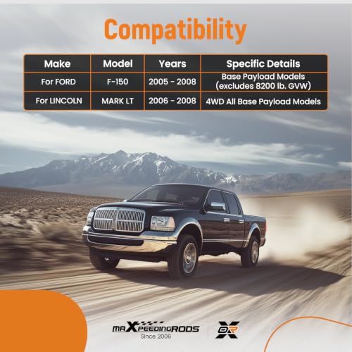 maXpeedingrods 4WD 10Pcs Front Upper & Lower Control Arms w/Ball Joints for 2004-2008 Ford F-150 2006-2008 Lincoln Mark LT, 2 Tie Rods 2 Boots OE#K80308 K80403 - size: 10PCS