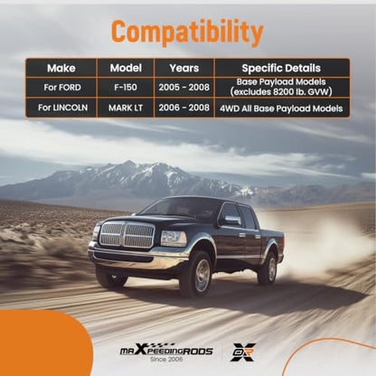 maXpeedingrods 4WD 10Pcs Front Upper & Lower Control Arms w/Ball Joints for 2004-2008 Ford F-150 2006-2008 Lincoln Mark LT, 2 Tie Rods 2 Boots OE#K80308 K80403 - size: 10PCS