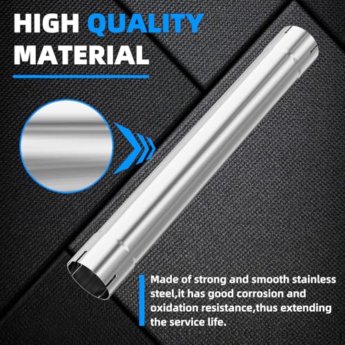 4 Inch Exhaust Pipe, 4'' Stainless Steel Straight Exhaust Pipe, 30" Length 4'' Muffler Replacement Pipe - size: 4 Inch without Clamps