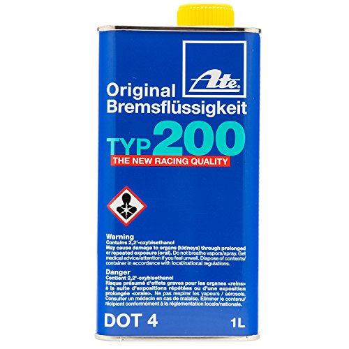 ATE 706202 Original TYP 200 DOT 4 Brake Fluid - 1 Liter, 10 Pack