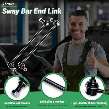 K750155 2PCS Front Stabilizer Sway Bar End Links Fit for Buick 2008-2017 Enclave, for Chevy 2009-17 Traverse, for GMC 2007-2016 Acadia, 17 Acadia Limited, for Saturn 07-2010 Outlook - size: K750155-2PC
