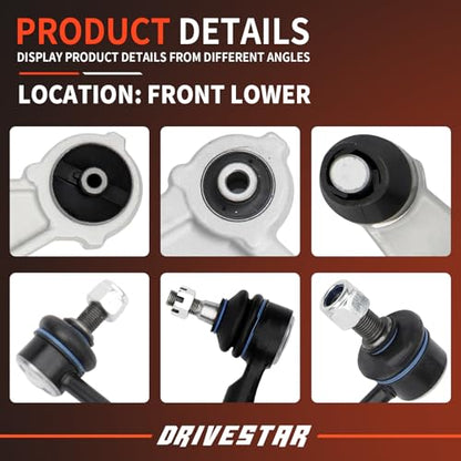 Front Lower Control Arm K623063 K623064 K750095 K750094, 6PCS - size: CAK1349