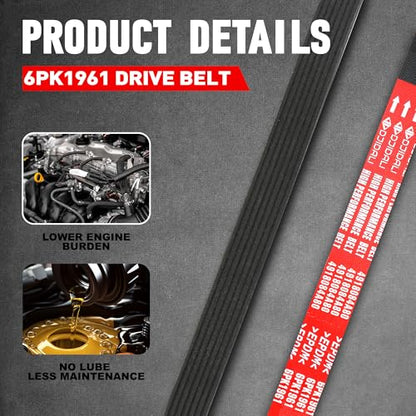 K060772 6PK1960 Engine Serpentine Drive Belt - size: 6PK1961