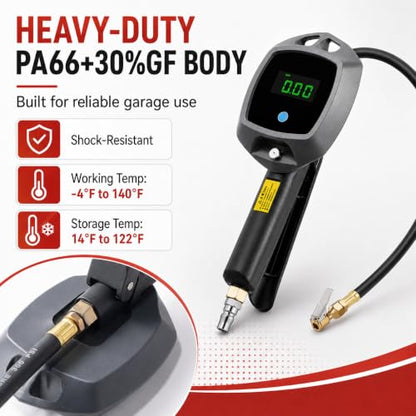 Digital Tire Inflator with Pressure Gauge, 230 PSI