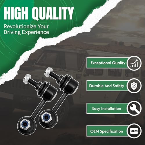 2PCS Rear Sway Bar End Links for Chrysler 200 2011-2013, 2007-2010 Sebring, for Dodge 08-13 Avenger, 2007-2009 Caliber, for Jeep 07-09 Compass/Patriot, for Mitsubishi Outlander Sport K750058 - size: K750058 X2