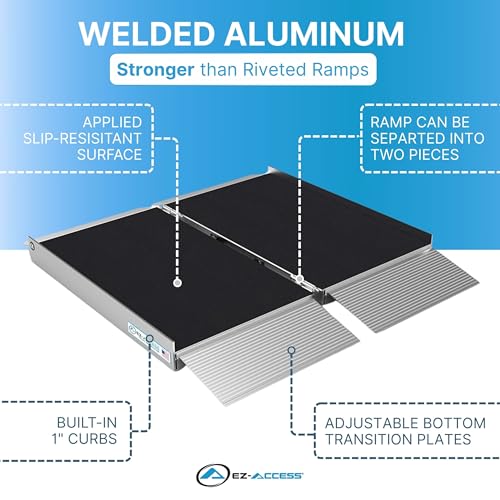 EZ-ACCESS Suitcase Singlefold Portable Wheelchair Ramp - 3 ft - size: 3 Foot (Pack of 1), style: Applied Surface