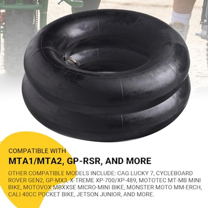 (2-Pack) Replacement Front or Rear Inner Tubes for 90/65-6.5” and 110/50-6.5” Mini Pocket Bike Tires - Fits Most 38cc, 47cc, and 49cc Mini Pocket Bikes - Compatible with MTA1/MTA2, GP-RSR, and More - size: 110/50-6.5
