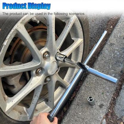 23" Extended Lug Wrench, 4 Way Automotive Wheel Lug Wrench - size: Extendable