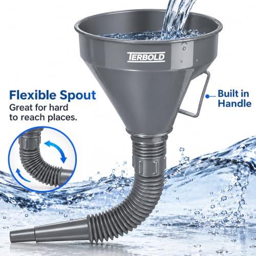 Automotive Flex Funnel with Hose (Grey) - color: Grey