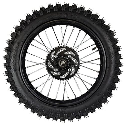 16" Rear Wheel 90/100-16 Tire Assembly For Dirt Pit Bike 125cc 140cc 150cc Apollo SSR XR CRF TaoTao Includes Brake Rotor and 428 Sprocket (16 Inch) - size: 16 Inch