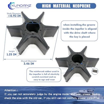 06192-ZW1-000 Water Pump Impeller Kit for Honda 75-130 HP 4 Stroke - size: BF75/90/115/130