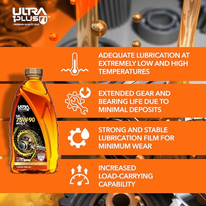 SAE 75W-90 Full Synthetic Gear Oil GL-5 1 Quart