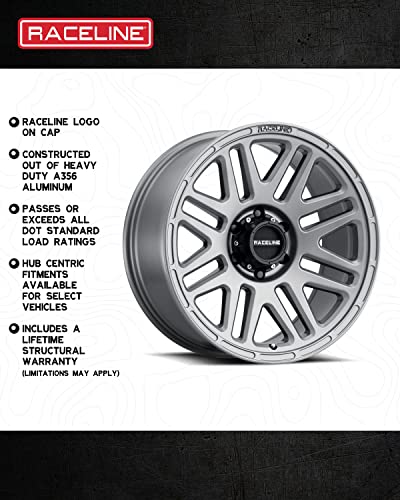 Raceline Wheels 944GS OUTLANDER Wheel Greystone 16X8"5X114.3 Bolt Pattern 0mm Offset/(4.5"B/S) Aluminum Passenger Car Wheels, Full Size Replacement Greystone Car Rims, Compatible with Toyota - color: Greystone, size: 16X8 Inches, 5X114.3, 0/4.5"