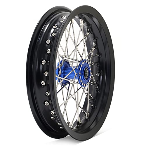 TOFR 14"x2.15" Front Spoke Wheel Rim Blue Hub for Sur-Ron Light Bee X LBX - color: Blue, size: 14" Front