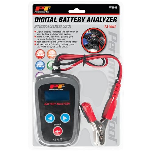 Performance Tool W2998 Digital 12V Charging and Starting Analyzer - style: 12 Volt Portable Battery Analyzer