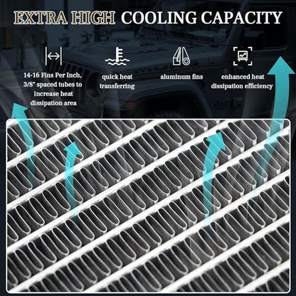 209000 4 Row Radiator for Airboat 31" x 21" Upgrade Aluminum Radiador Crossflow Radiators