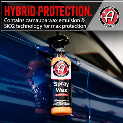 Adam's Polishes Spray Wax Gallon - Premium Infused Carnauba Car Wax Spray For Shine, Polish & Top Coat Paint Protection | Car Wash Enhancer & Clay Bar Lubricant | Car Boat Motorcycle RV Detailing - size: 128 Fl Oz (Pack of 1)