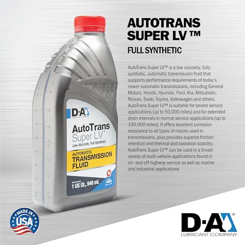 D-A LUBRICANT COMPANY 54585, Autotrans Super LV Full Synthetic Automatic Transmission Fluid (ATF), 6 Gallon