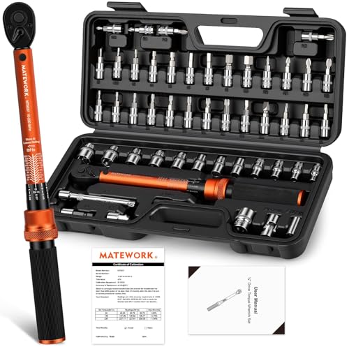Matework 50PCS Inch Pound Torque Wrench Set, 1/4" Drive Bike Torque Wrench - size: 1/4-inch (50PCS)