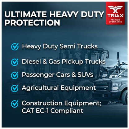 Triax All Fleet HD ELC NOAT, Coolant & Antifreeze, Diesel Extreme HD 1 Million Mile, 8 Year, 20,000 HRS, CAT EC-1, Concentrate (5 Gallon) - size: 5 Gallon