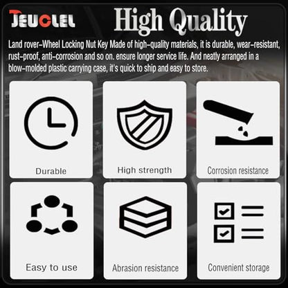 22PCS Wheel Locking Nut Key Kit Compatible with Land Rover Series - size: Socket Kit (22Pcs)