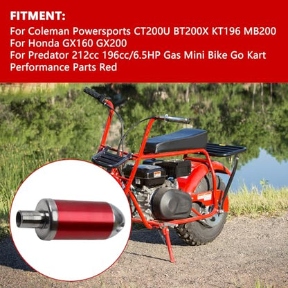 Exhaust Muffler Silencer For Predator 212cc 196cc For Coleman CT200U Red - color: red