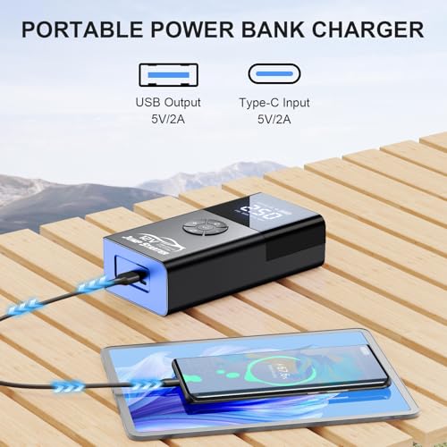 Jump Starter with Air Compressor, 8000A 180PSI, Portable Car Battery Jump Starter (All Gas/12L Diesel) 12V Automobile Jump Box Pack Chargers with Jumper Cables, 4-Mode LED Lights - color: blue
