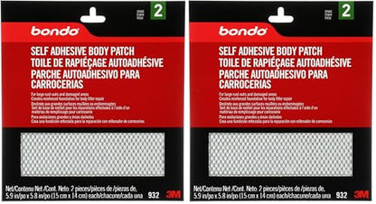 Bondo Self-Adhesive Body Patch, for Large Rust-Outs and Damaged Areas, 2 Patches, 5.9 in x 5.8 in, 2 Patches (Pack of 2) - size: Pack (Pack of 2)