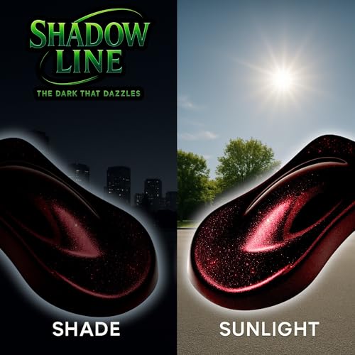 LiME LiNE Shadow LiNE Automotive Basecoat - Changes with Light - Black in the Shadows, Dazzling Metallic Under Light - 2K Clearcoat Topcoat Required (Black Cherry, 1 Pint) - color: Black Cherry, size: 16 Fl Oz (Pack of 1)