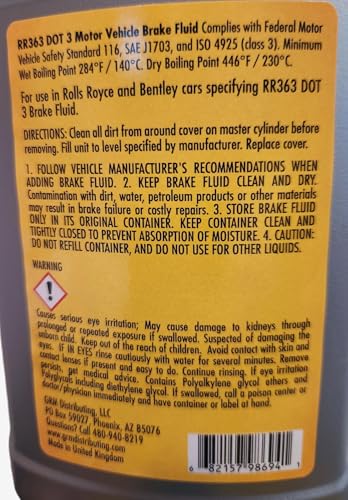 GRM Distributing, LLC RR363 Heavy Duty Brake Fluid - 2 Pack