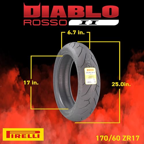 Pirelli Diablo Rosso II Motorcycle Tire Set 120/70 ZR17 & 170/60 ZR17 - size: 120/70ZR17; 170/60ZR17