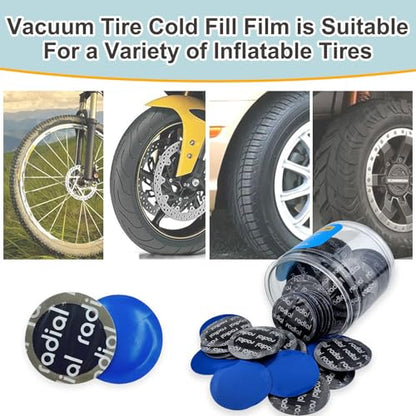 80 Pcs 2.4in Car Tire Patch, Tire Repair Kit Heavy Duty - Bike Tube Patch Tools, Quickly Repair Broken Tyre on All Models