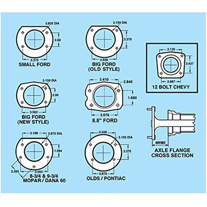 Rear Disc Brake Conversion Kit, For GM 10 &12 Bolt, Bolt-On Dual Pattern