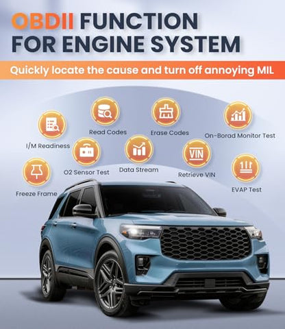 OBD2 Scanner with ABS SRS Transmission Diagnostic Tool