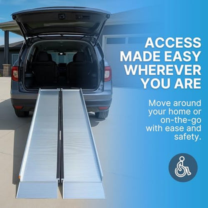 EZ-ACCESS Suitcase Singlefold Portable Wheelchair Ramp, 5 x 30 in - size: 5 Foot (Pack of 1), style: Standard