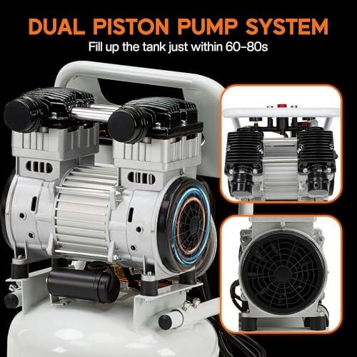 Albott 10 Gallon Electric Air Compressor, 1.8 HP Vertical Wheeled Tank - style: 10 Gal