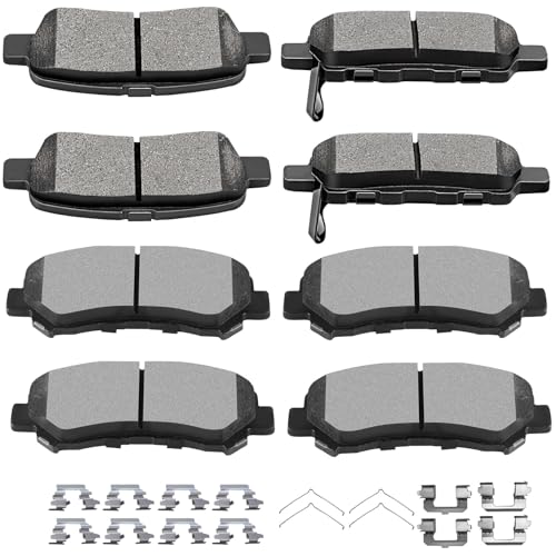 SCITOO Brake Pads Sets Front Semi-Metal Rear Ceramic For Nissan For Maxima - size: Front-D1374 & Rear-D905