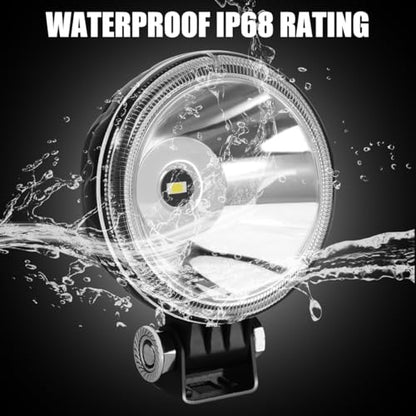 Round Led Pods Spot Lights 3.3 inch Small Driving Fog Reverse Backup Offroad Lights Headlights 30W 12V Work Light Bar For Trucks ATV UTV Golf Cart Tralier Motorcycle Pickup Tractor Marine Boat 2-Pack
