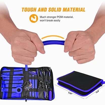 GOOACC 238Pcs Auto Trim Removal Tool and Push Pin Retainer Clip Set - color: 120Pcs Clips + 118 Remover Blue