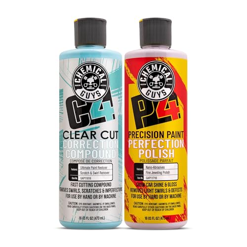 Chemical Guys, C4 & P4 Compound & Polish Paint Correction Kit, 2 x 16 oz - style: C4 & P4 Bundle
