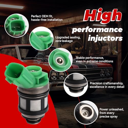 4-Pack Fuel Injectors Set | Compatible with Nissan Pickup Frontier Xterra 2.4L| Replaces 16600-1S700 FJ397 42-18125 - size: 4 X FJ397