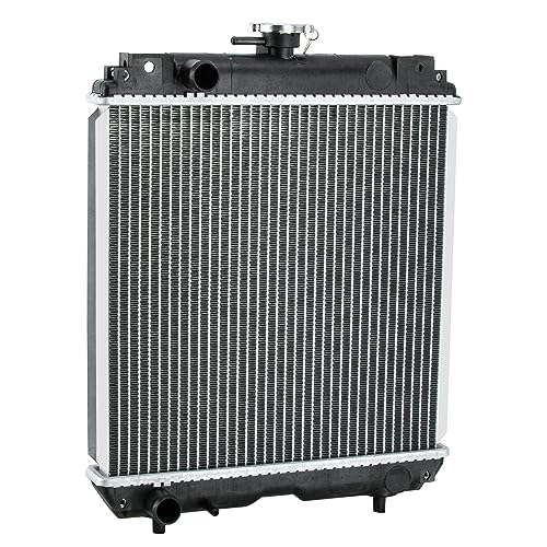 OE# 6C120-58502 6C170-58521 6C120-58500 Radiator Replacement for Kubota Tractor B7410D B7500D B7500DTN B7500HSD B7510D B7510DN B7510HSD B7510HSDTR B7610HSD, 2 Row Aluminium Core - size: 6C120-58502