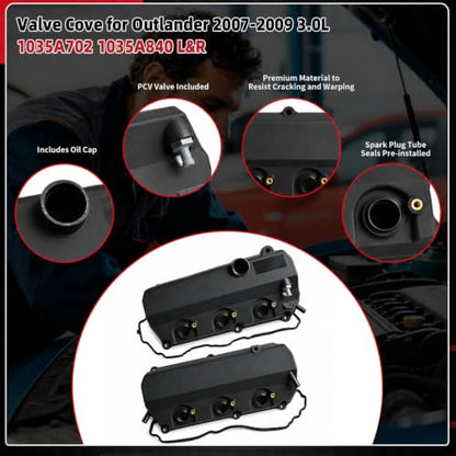 Valve Cove for Mitsubishi Outlander 2007-2009 3.0L 1035A702 1035A840 L&R - size: 1035A702 1035A840