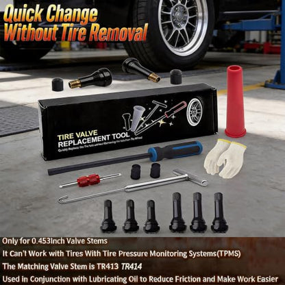 Tire Valve Stem Removal Tool with Heavy Duty Hook & Longer Puller