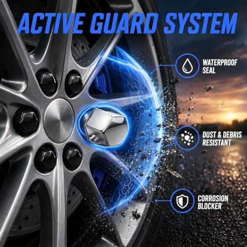 20PCS 21mm Hexagonal Lug Nut Covers, Rust-proof Wheel Bolt Protector Caps with Removal Tool Clips, Universal External Rim Nut Protection Fit for Most Car Truck SUV(Silver) - size: 21mmSilver